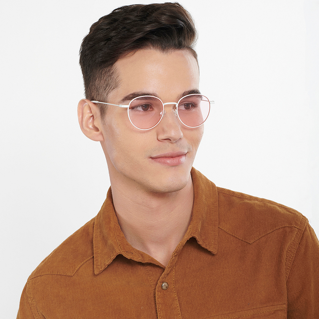 Vincent Chase Online White Full Rim Round left side