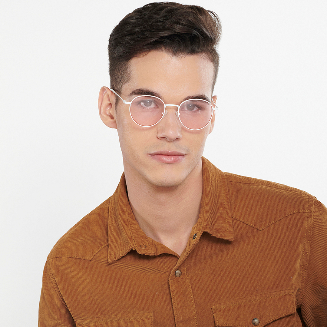 Vincent Chase Online White Full Rim Round right side