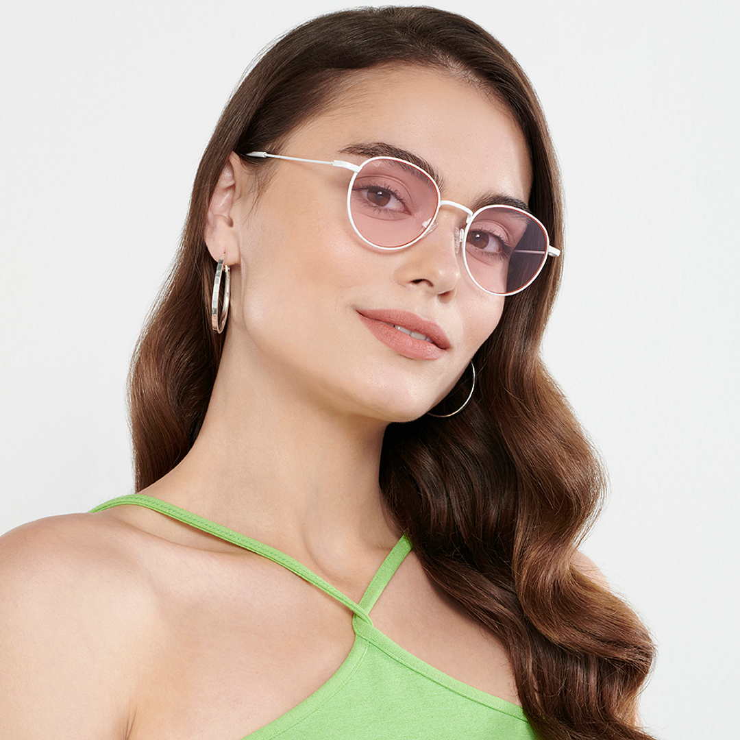 Vincent Chase Online White Full Rim Round left side