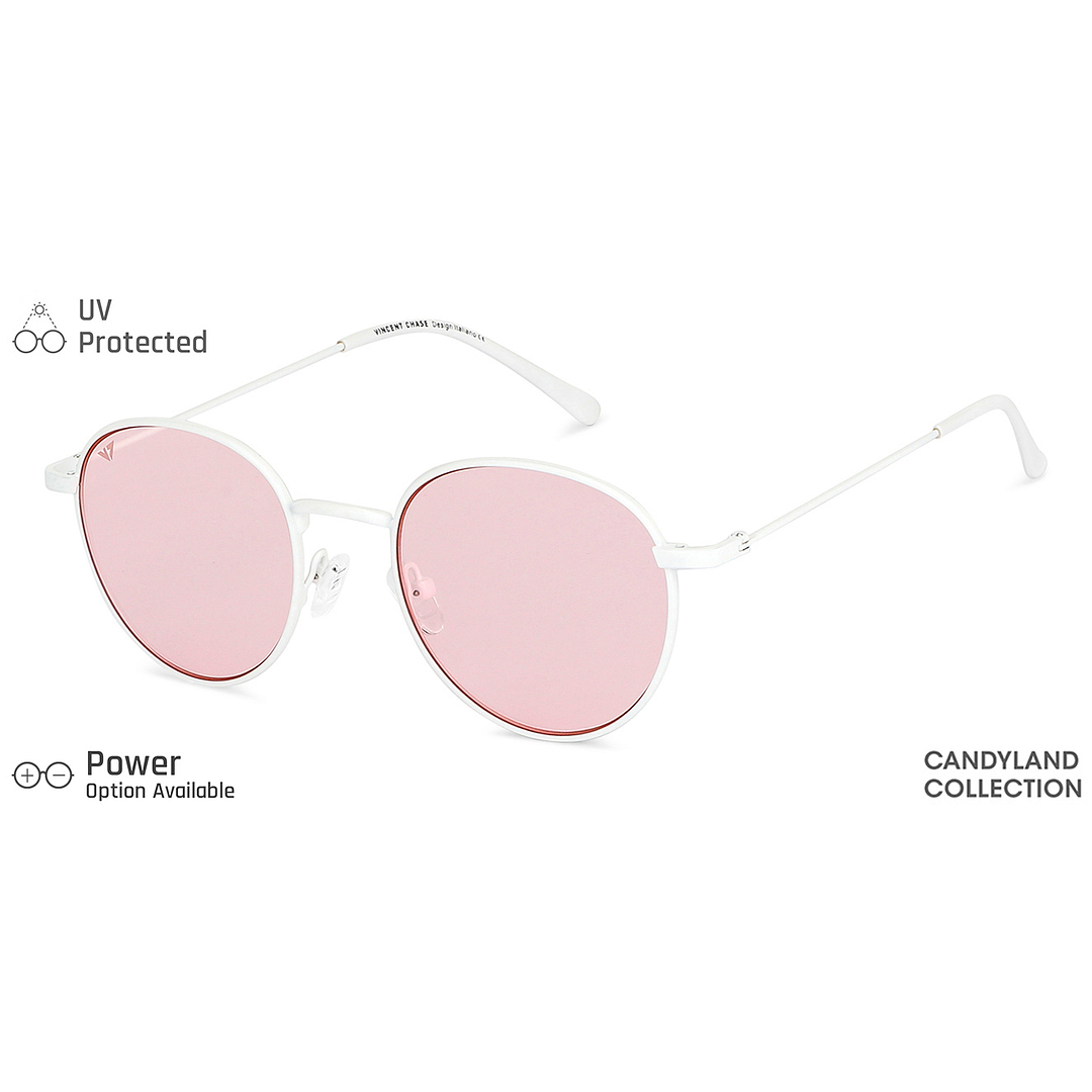 Vincent Chase Online White Full Rim Round right side