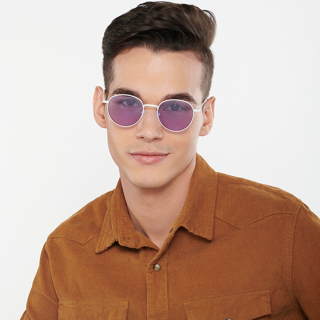 Vincent Chase Online White Full Rim Round left side