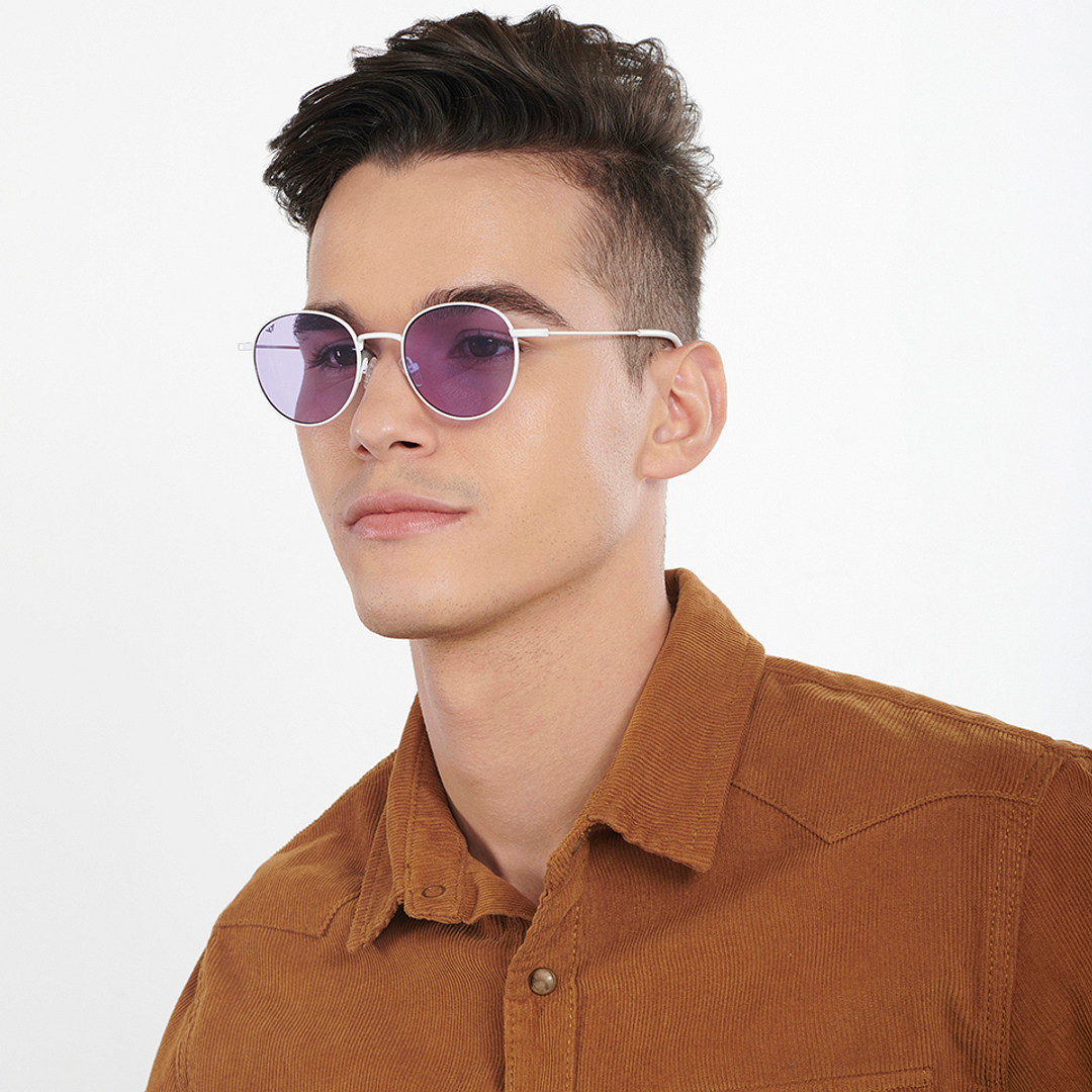 Vincent Chase Online White Full Rim Round right side