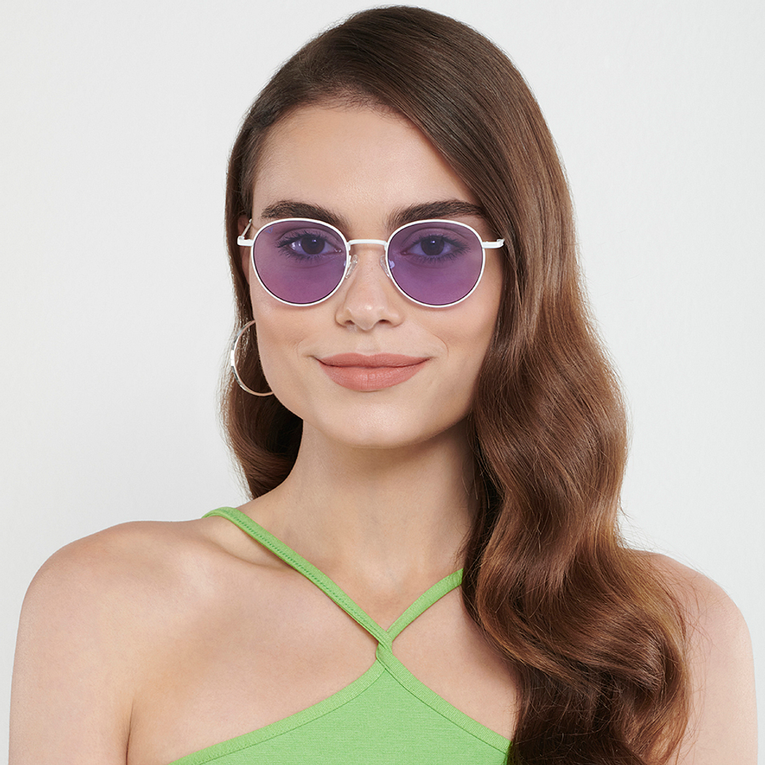 Vincent Chase Online White Full Rim Round left side