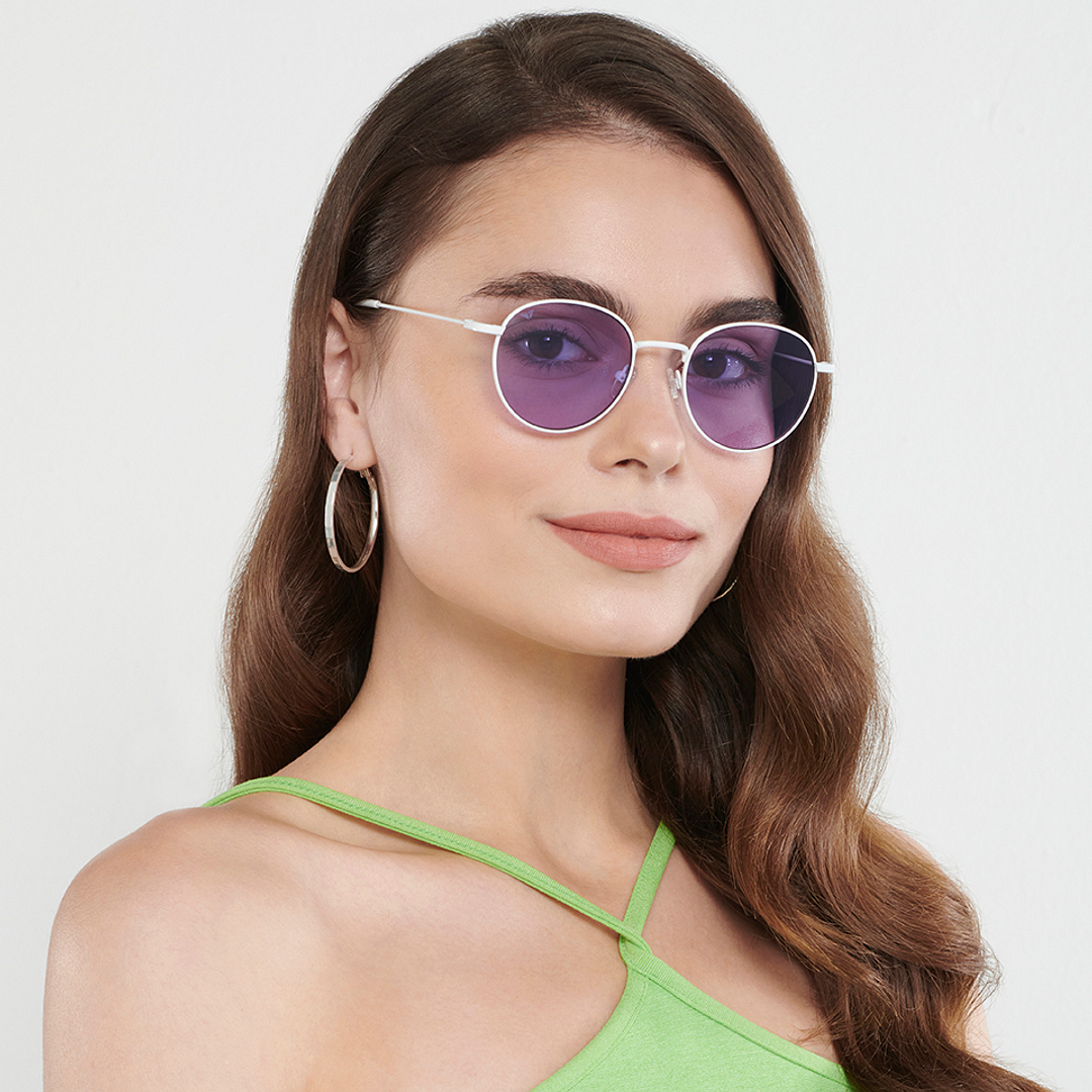 Vincent Chase Online White Full Rim Round right side