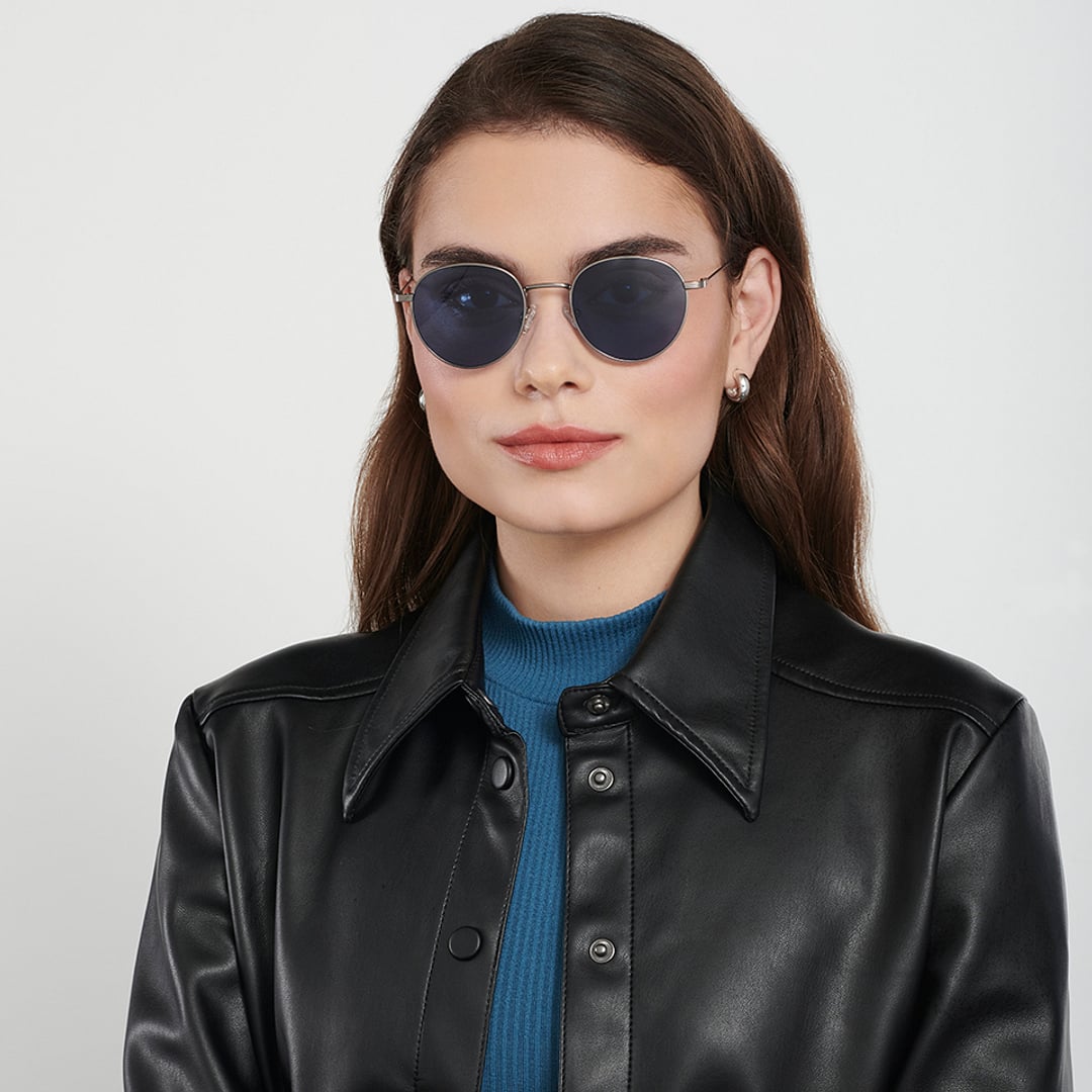 Vincent Chase Polarized Gunmetal Full Rim Round left side