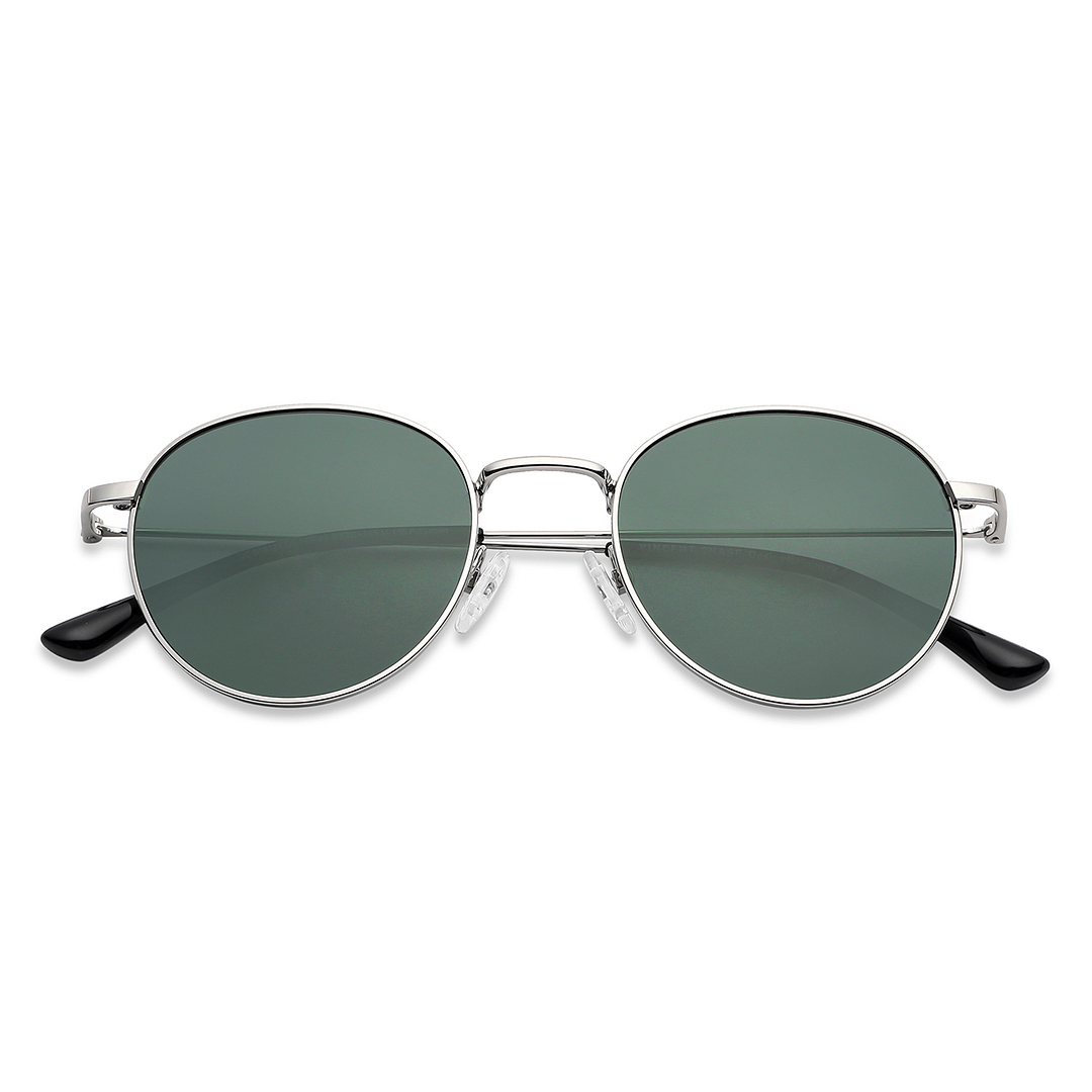 Vincent Chase Polarized Silver Full Rim Round left side