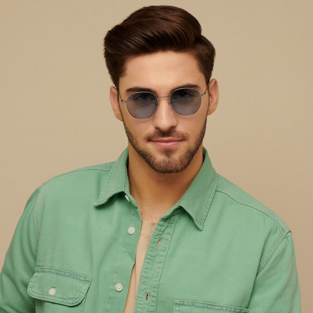 Vincent Chase Online Gunmetal Full Rim Round right side