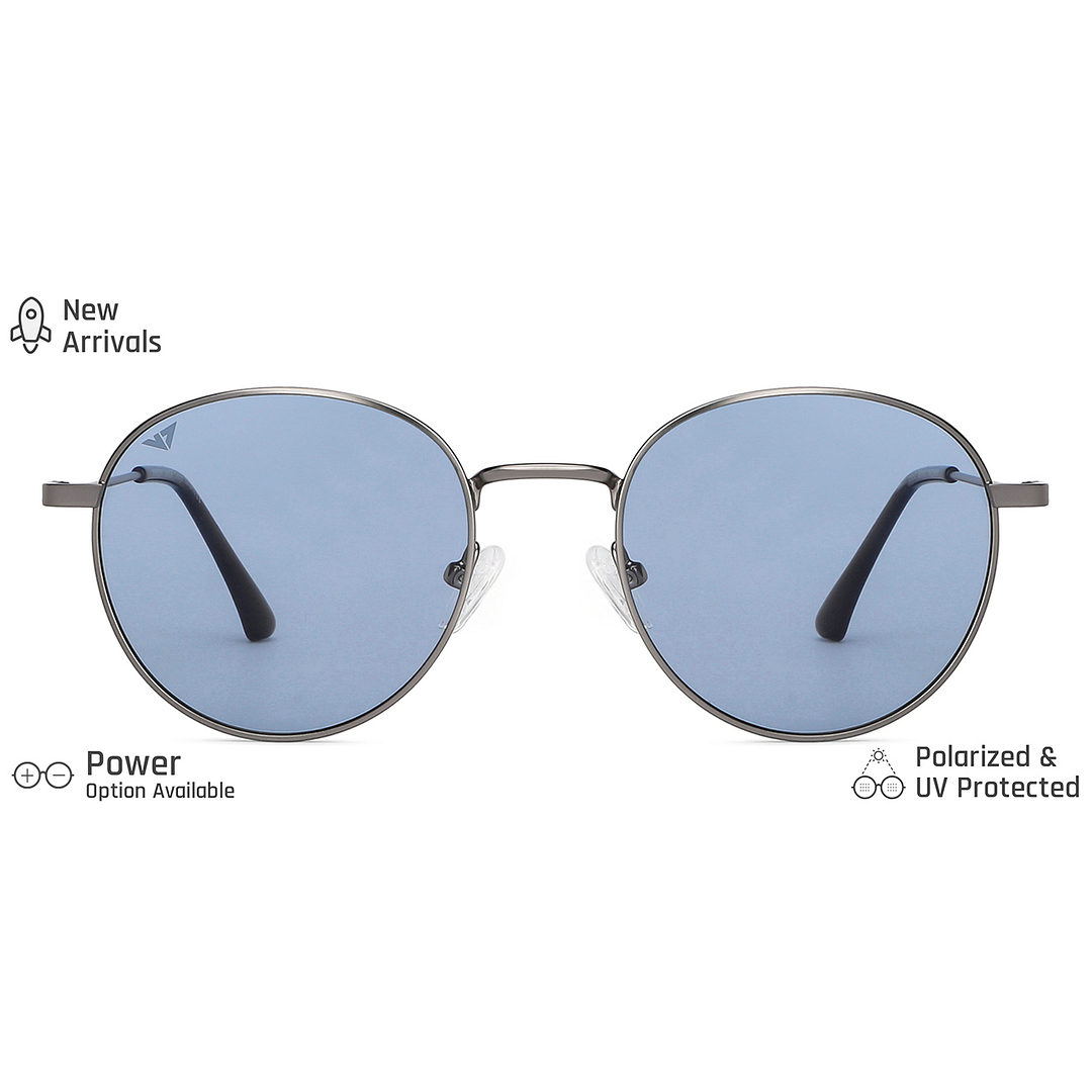 Vincent Chase Online Gunmetal Full Rim Round left side