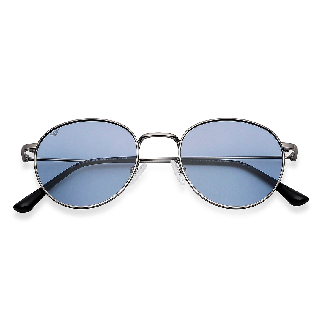 Vincent Chase Online Gunmetal Full Rim Round left side