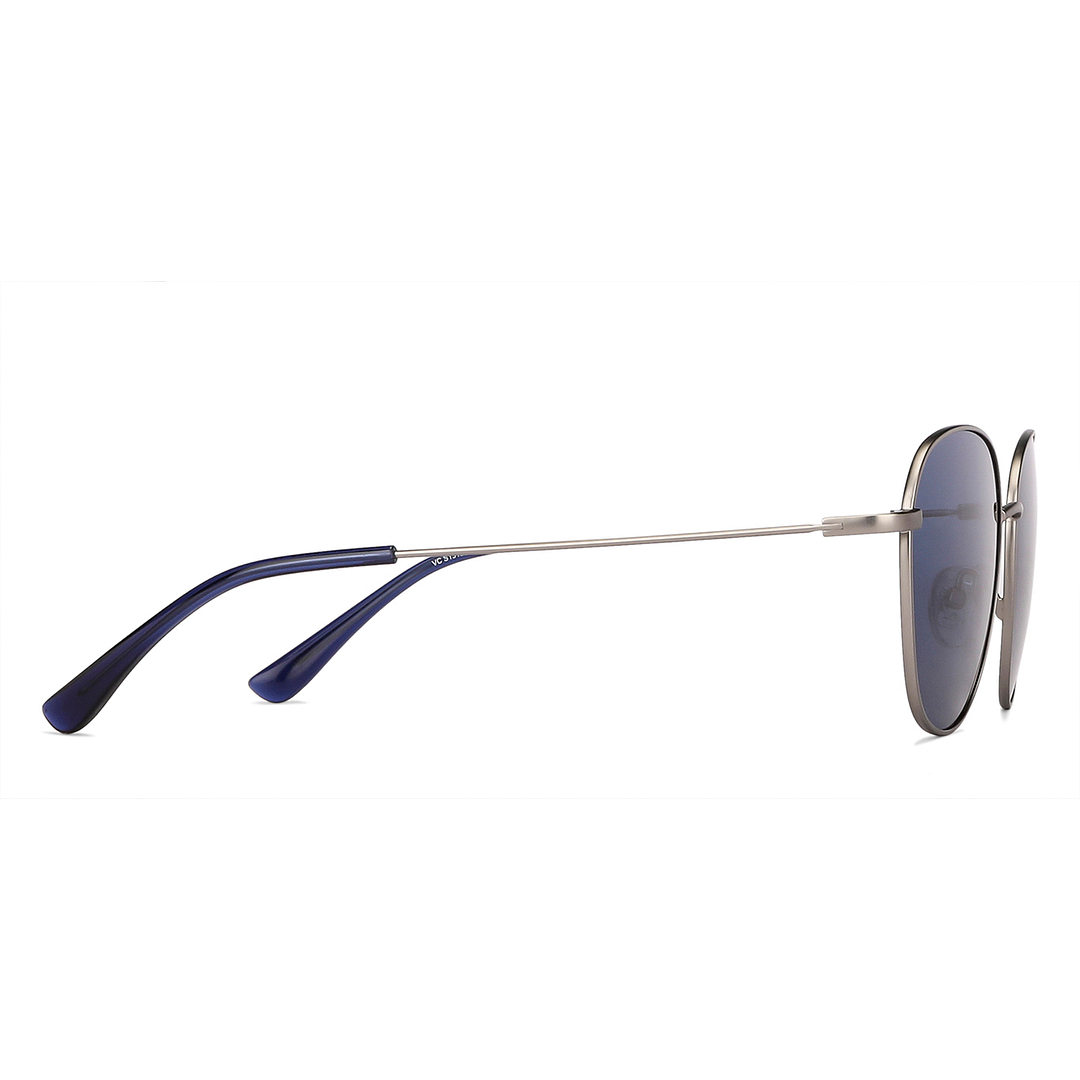 Vincent Chase Online Gunmetal Full Rim Round left side