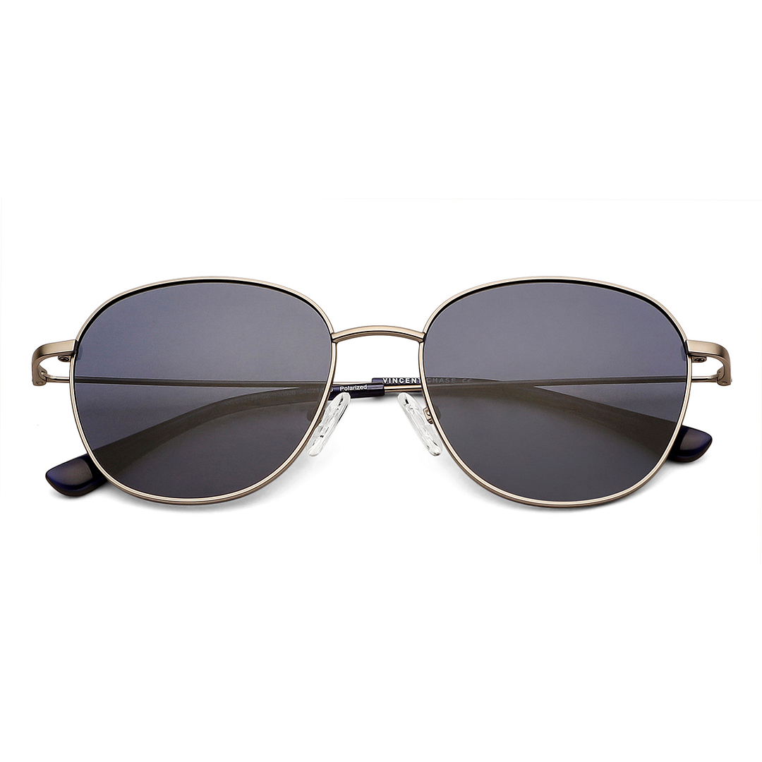 Vincent Chase Online Gunmetal Full Rim Round left side