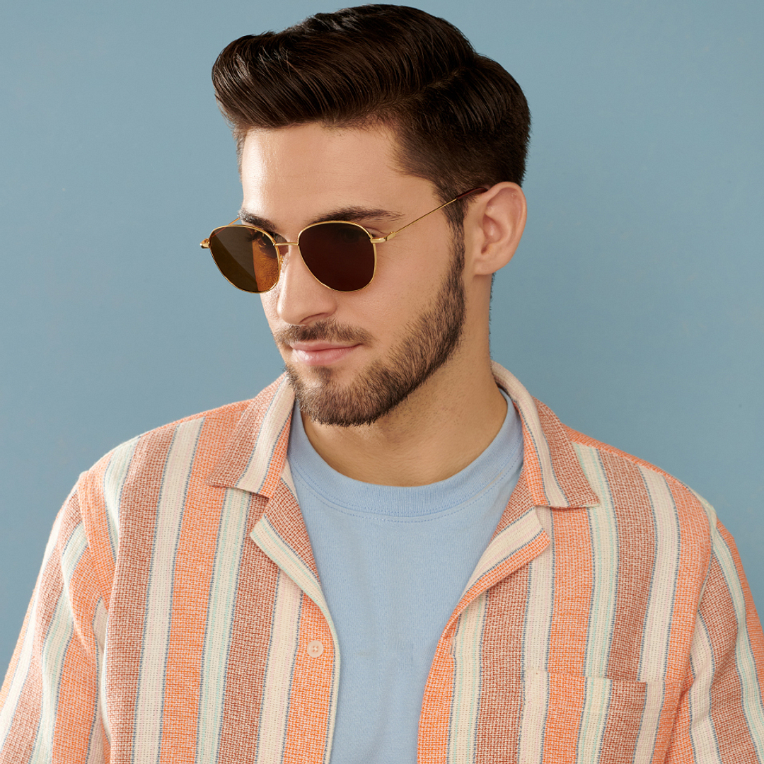 Vincent Chase Online Gold Full Rim Round right side