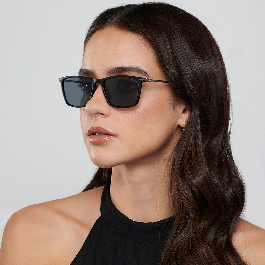 Vincent Chase Polarized Black Full Rim Square left side