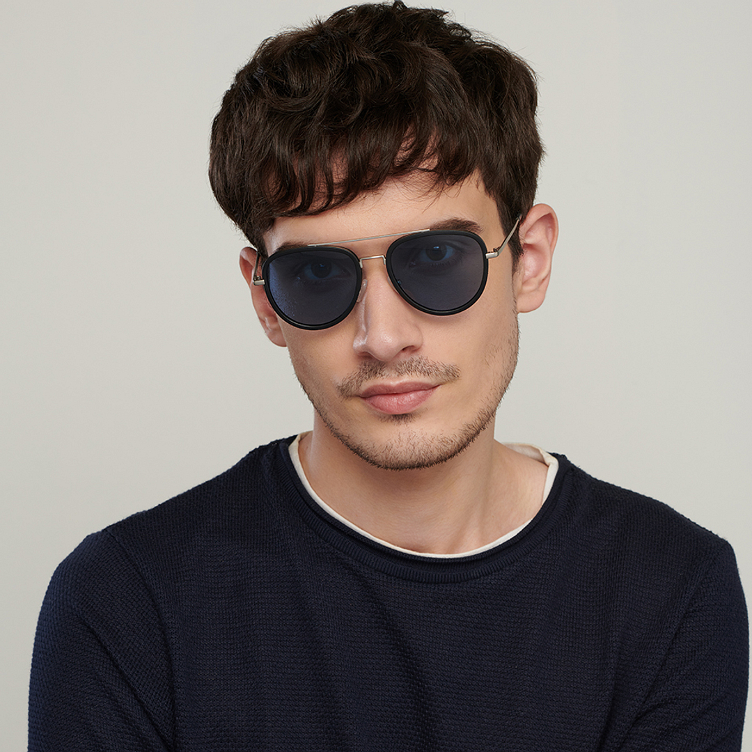 Vincent Chase Online Black Full Rim Aviator right side