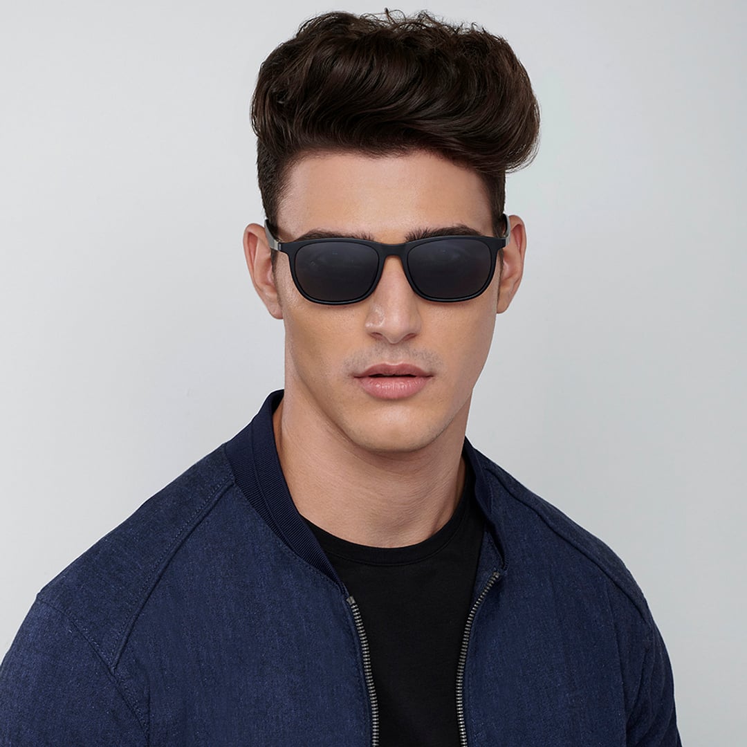 Vincent Chase Polarized Black Full Rim Rectangle left side