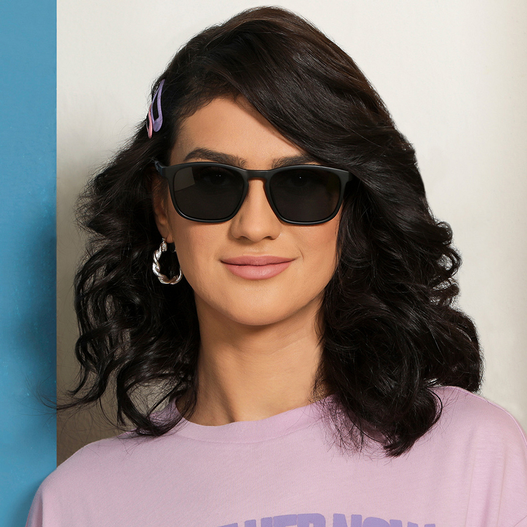 Vincent Chase Polarized Black Full Rim Square left side