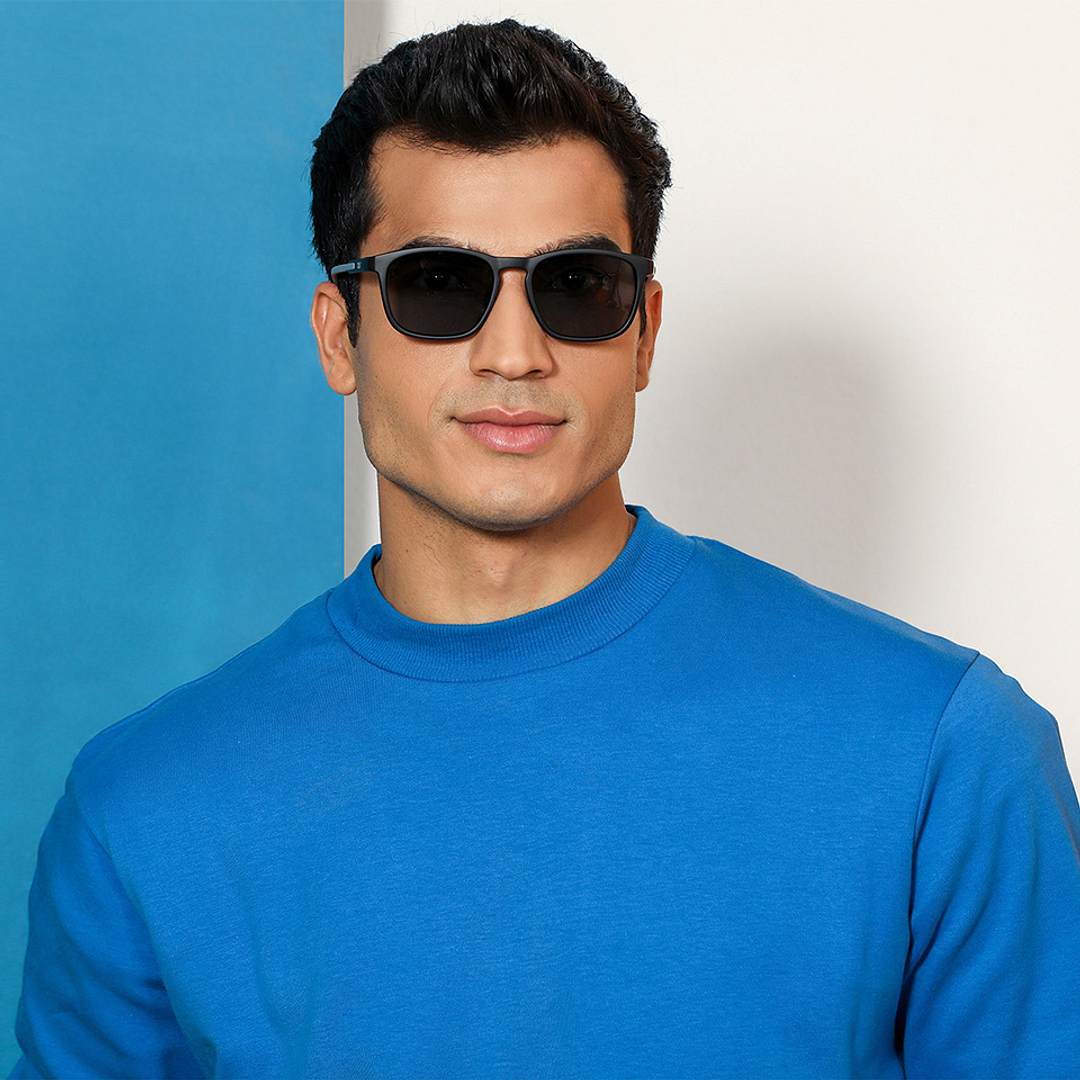 Vincent Chase Polarized Black Full Rim Square left side