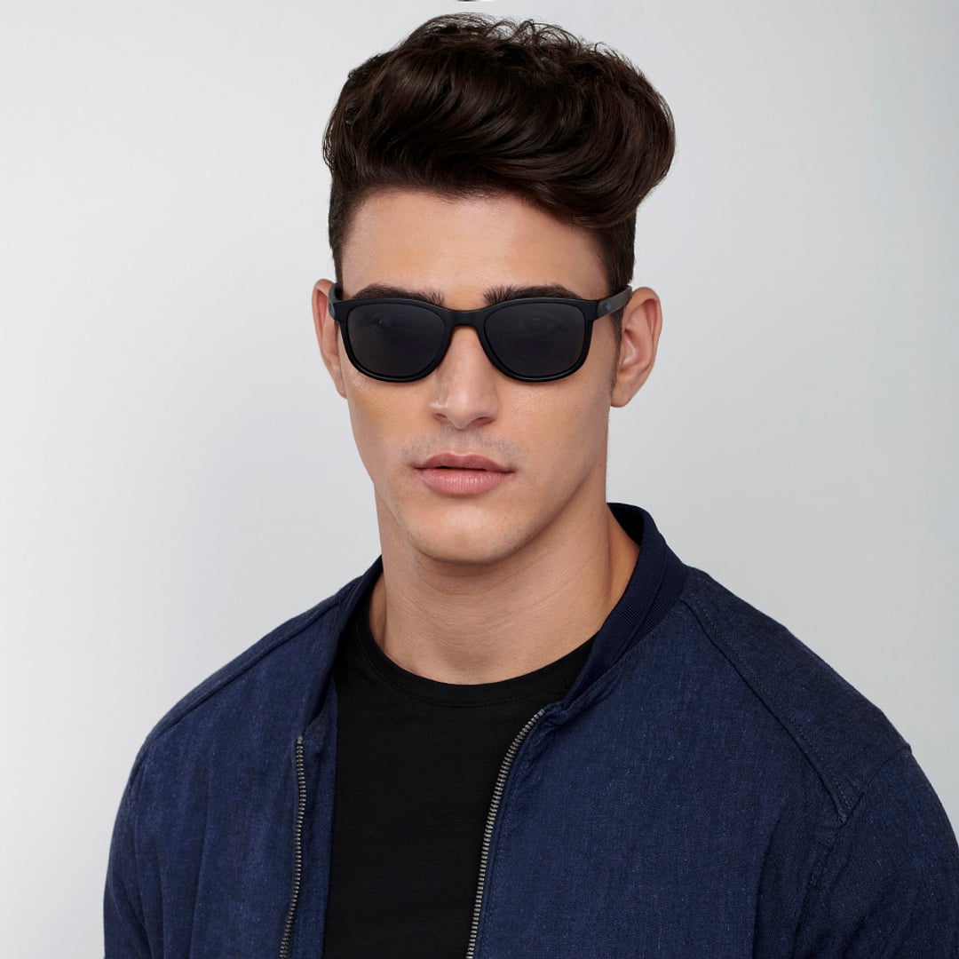 Vincent Chase Polarized Black Full Rim Square left side