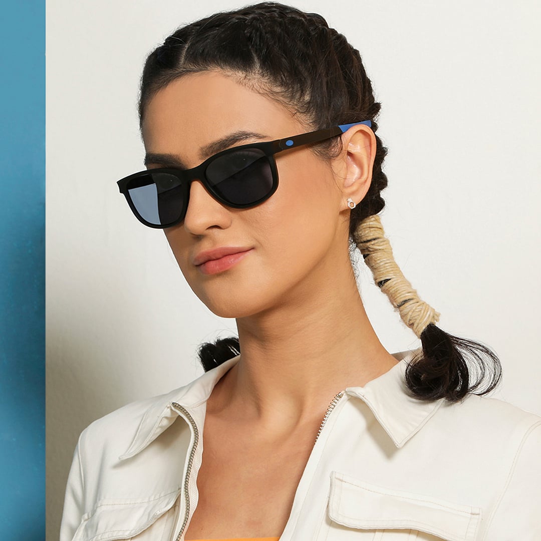 Vincent Chase Polarized Black Full Rim Square left side