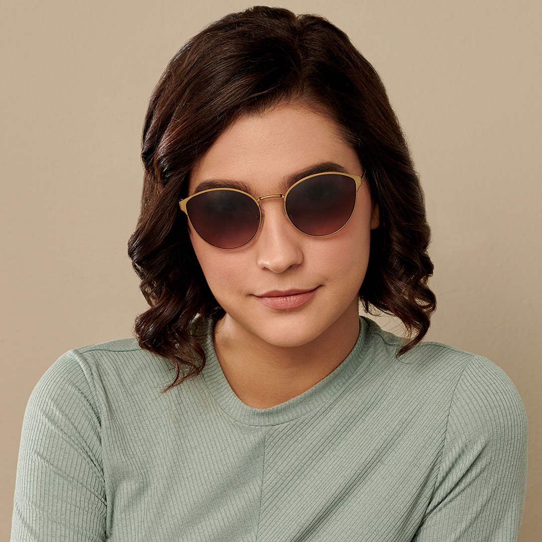 Vincent Chase Online Gold Full Rim Cat Eye left side