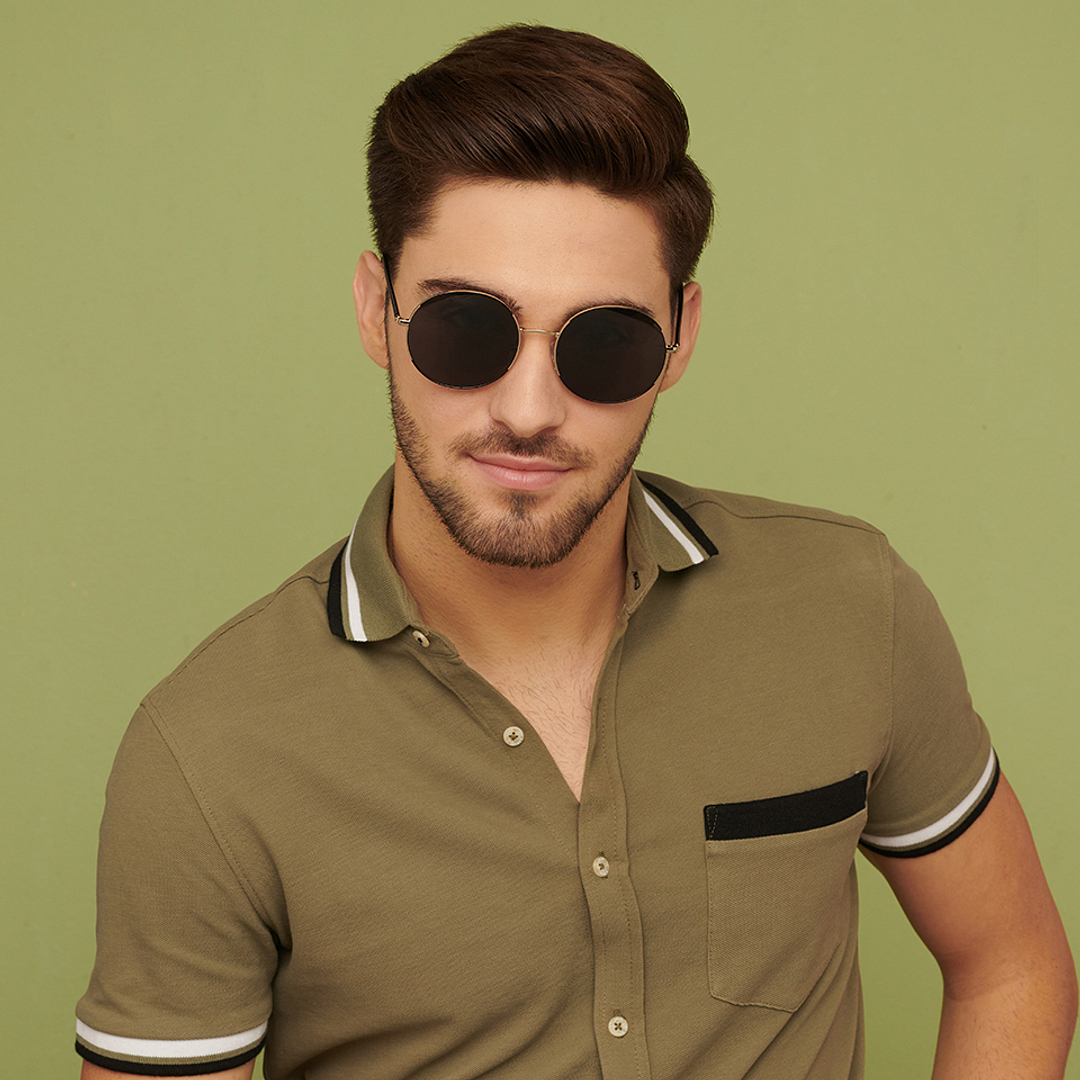 Vincent Chase Online Black Full Rim Round left side