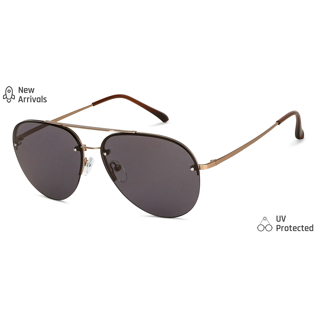 Vincent Chase Online Gold Half Rim Aviator right side