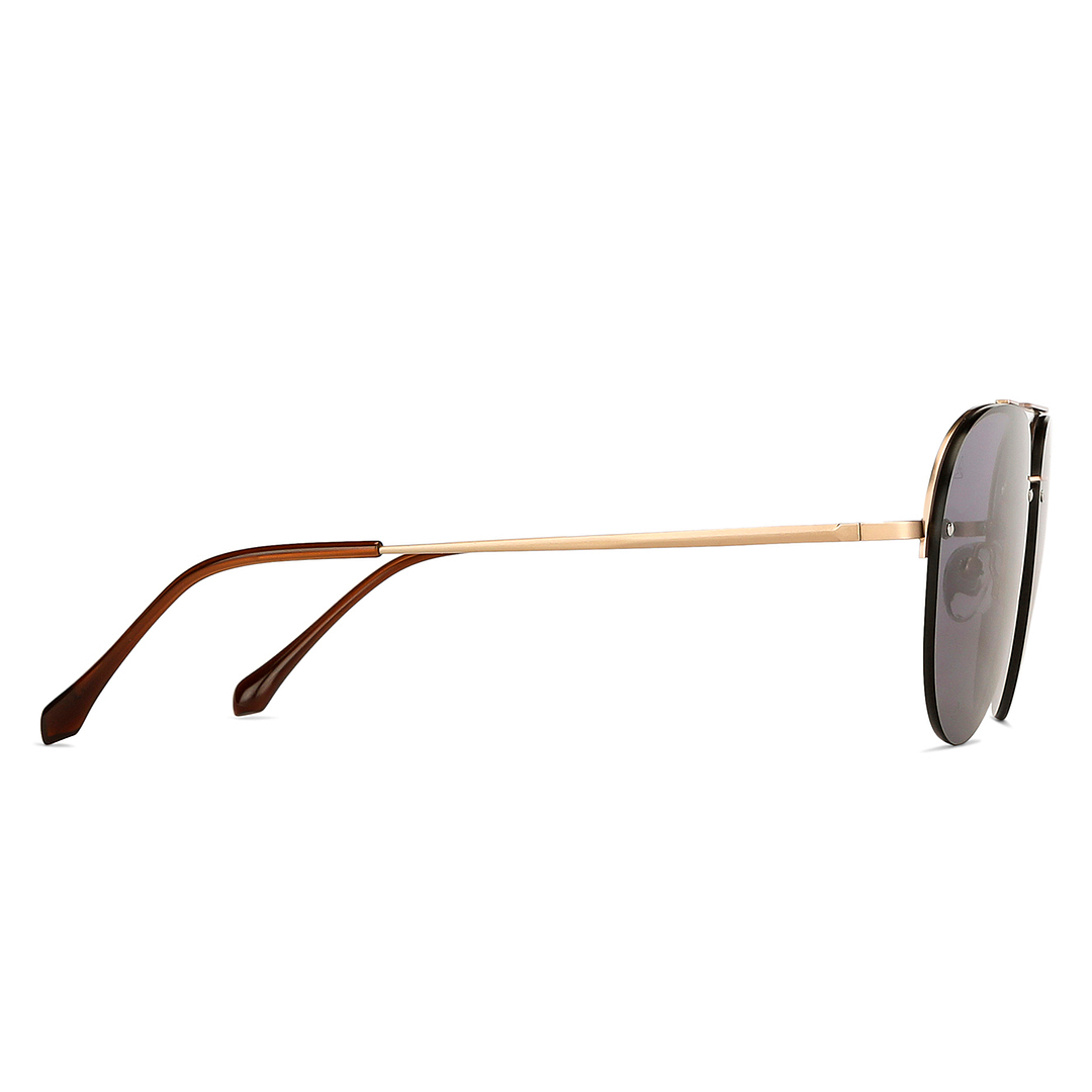 Vincent Chase Online Gold Half Rim Aviator left side