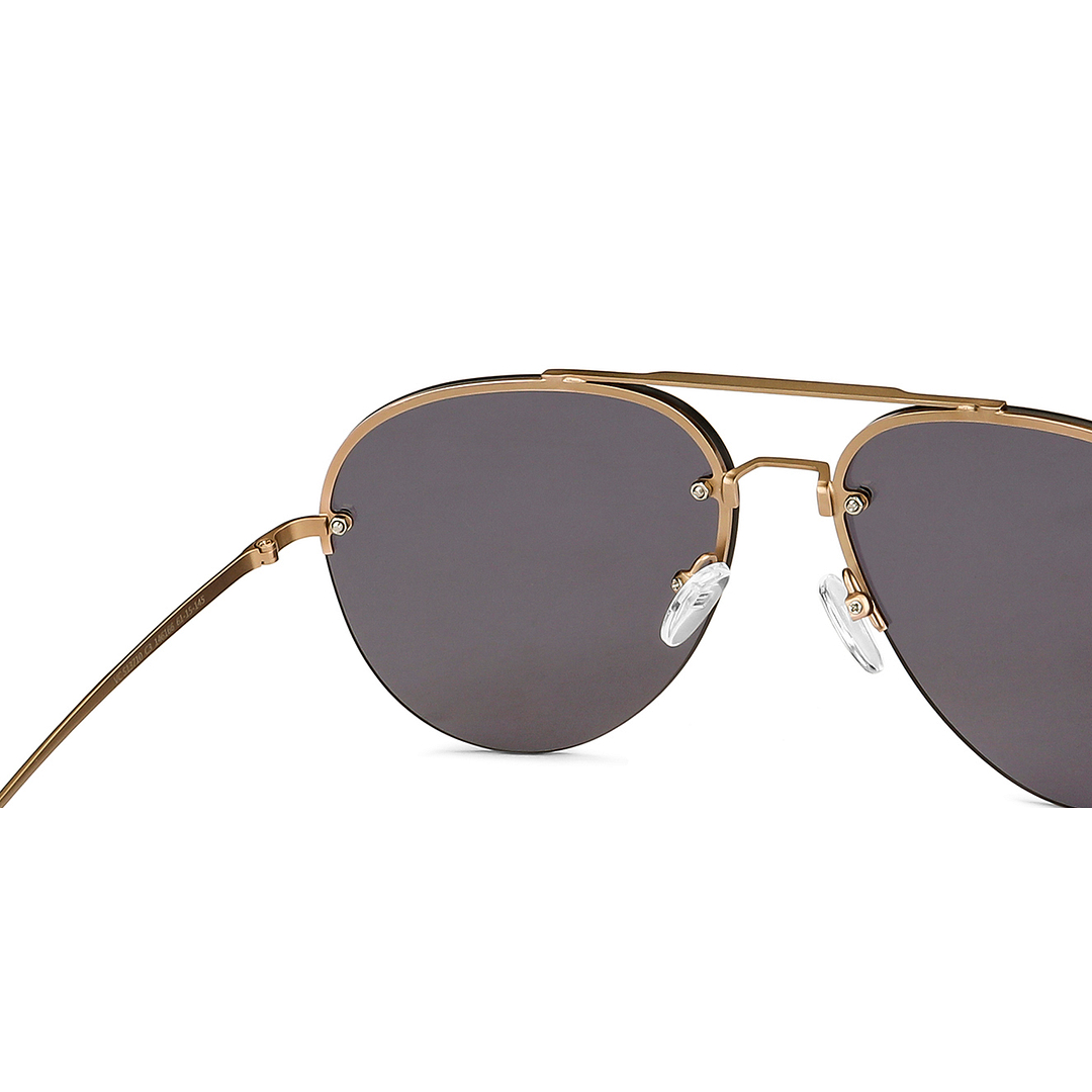 Vincent Chase Online Gold Half Rim Aviator right side