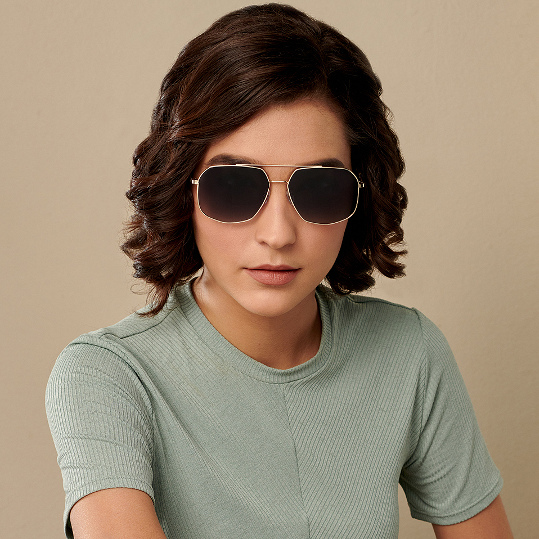 Vincent Chase Online Gold Full Rim Aviator right side