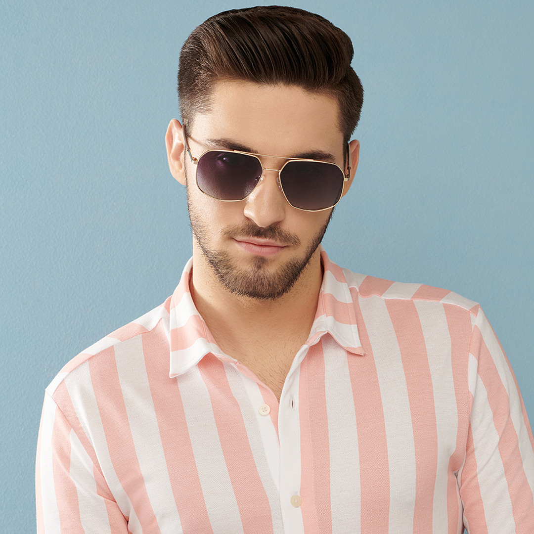 Vincent Chase Online Gold Full Rim Aviator right side