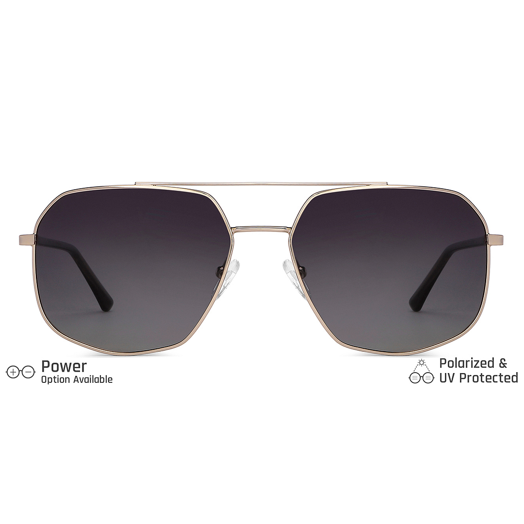 Vincent Chase Online Gold Full Rim Aviator left side