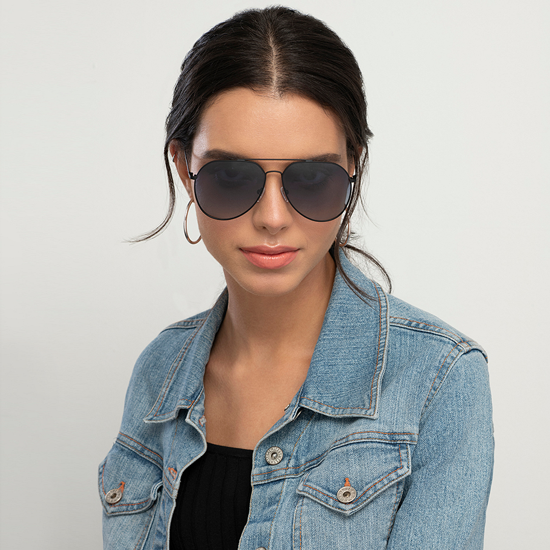 Vincent Chase Online Black Full Rim Aviator right side