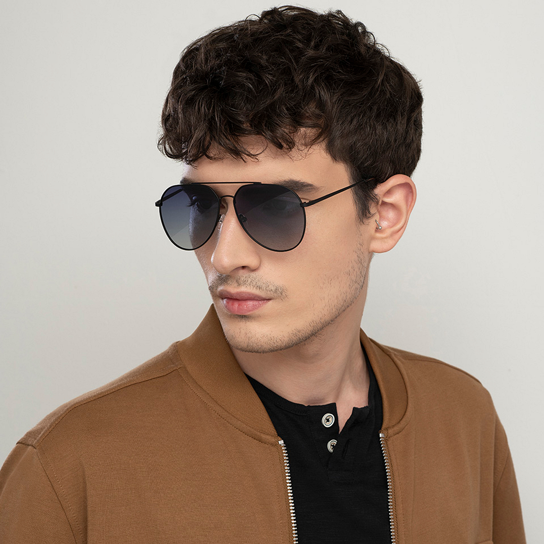 Vincent Chase Online Black Full Rim Aviator right side