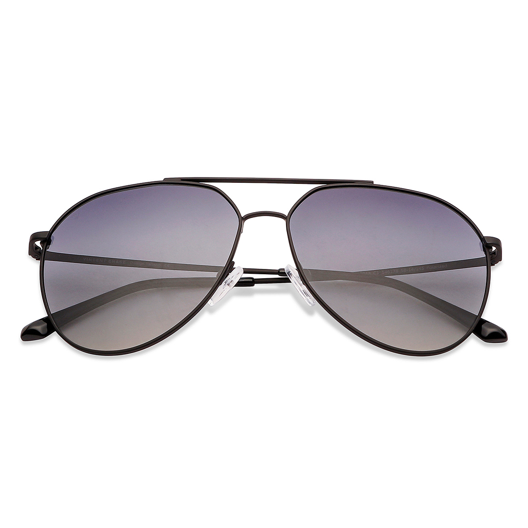 Vincent Chase Online Black Full Rim Aviator left side