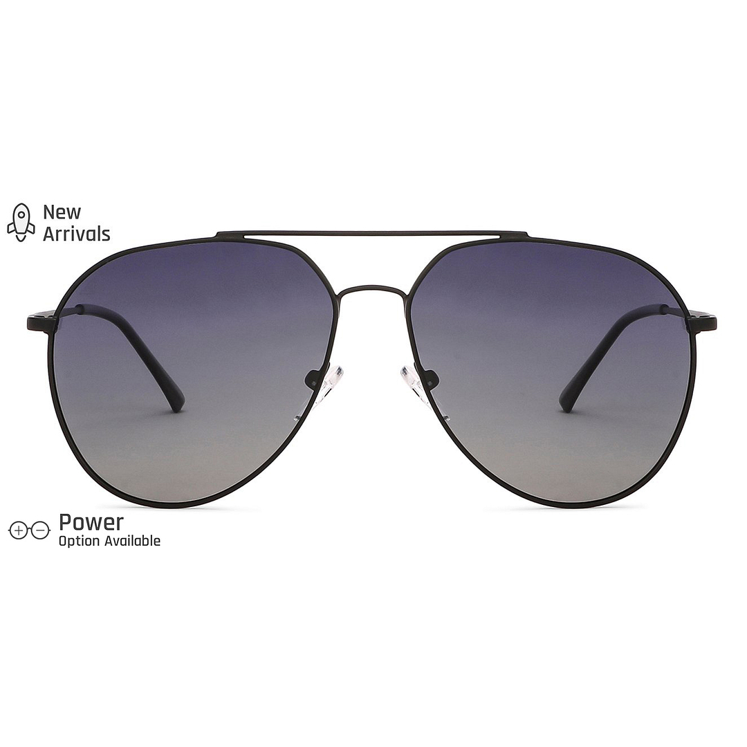 Vincent Chase Online Black Full Rim Aviator left side
