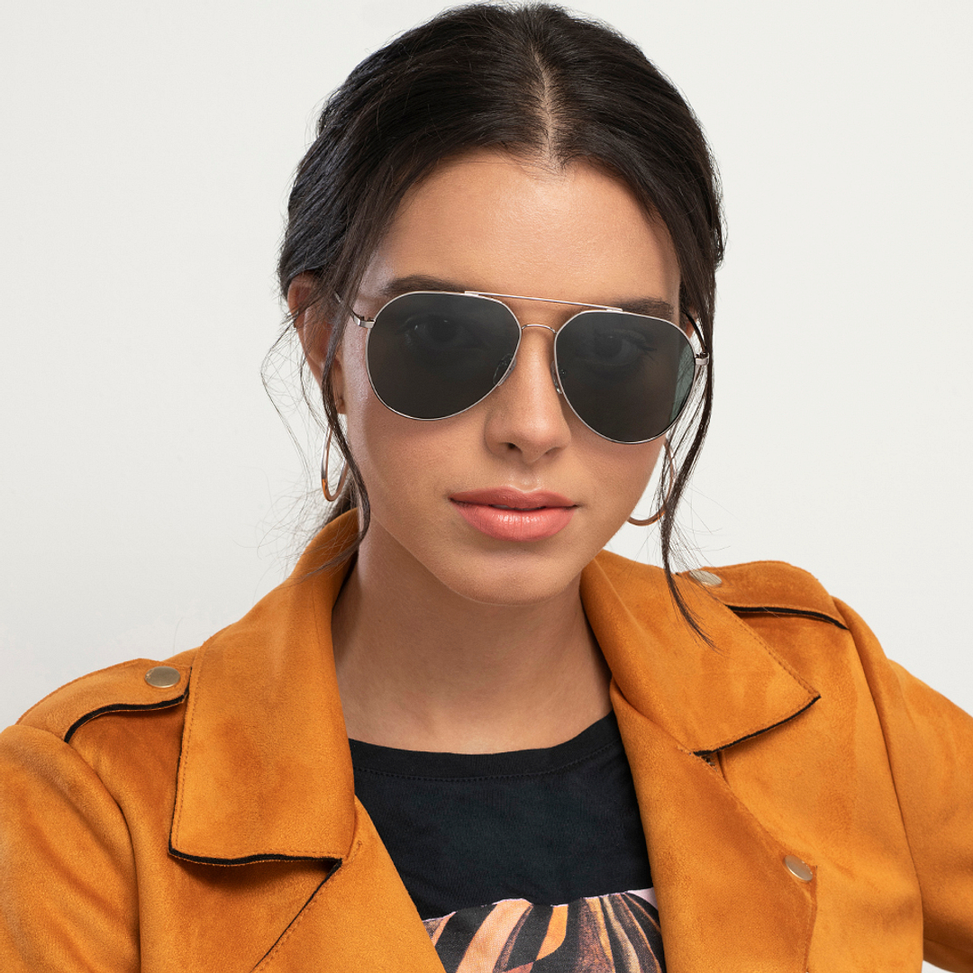 Vincent Chase Online Gunmetal Full Rim Aviator left side