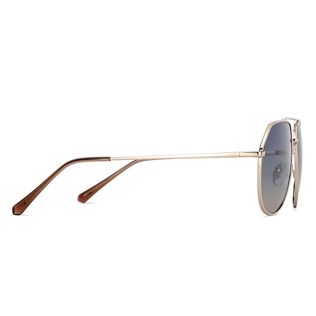 Vincent Chase Polarized Gold Full Rim Aviator left side