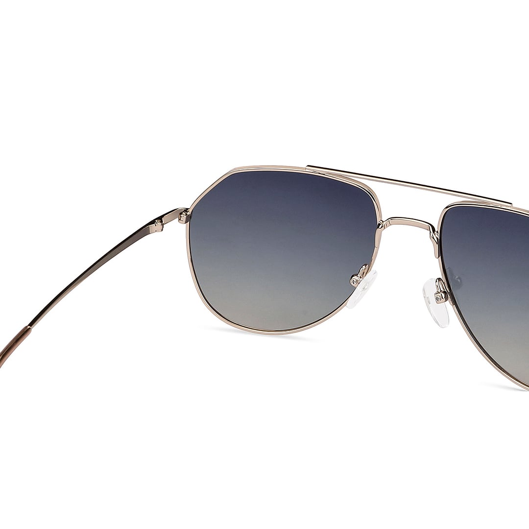 Vincent Chase Polarized Gold Full Rim Aviator right side