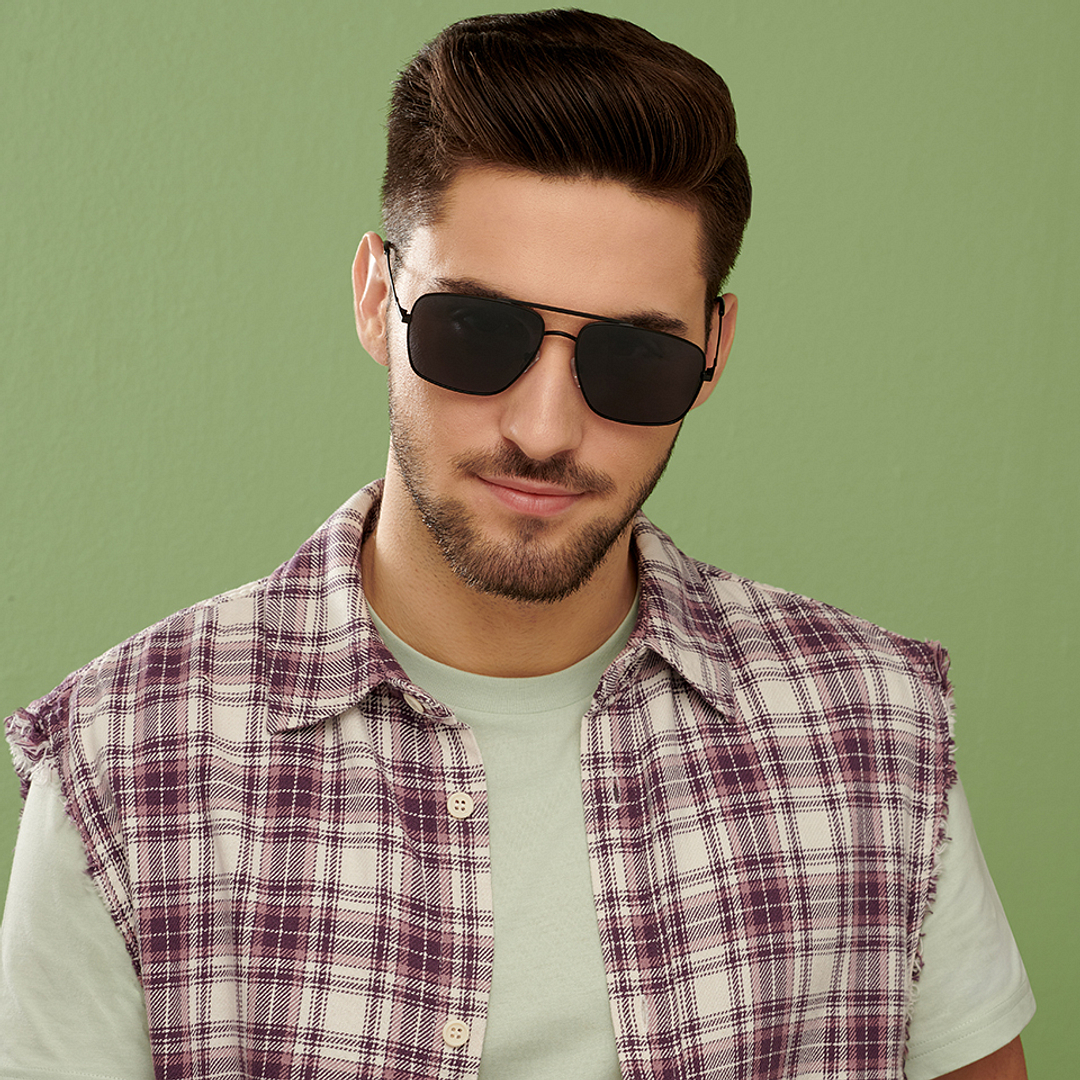 Vincent Chase Polarized Black Full Rim Rectangle right side