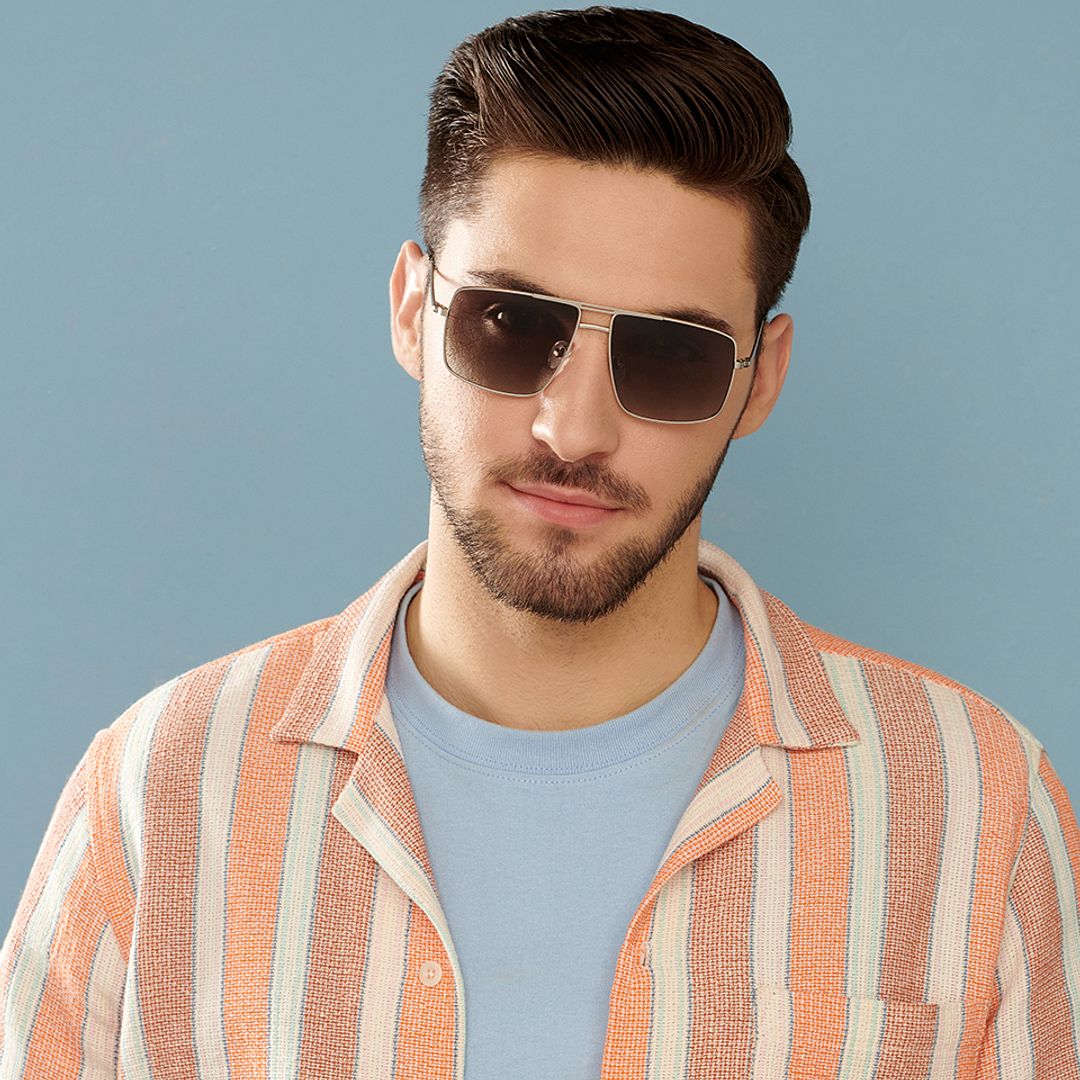 Vincent Chase Online Silver Full Rim Rectangle left side