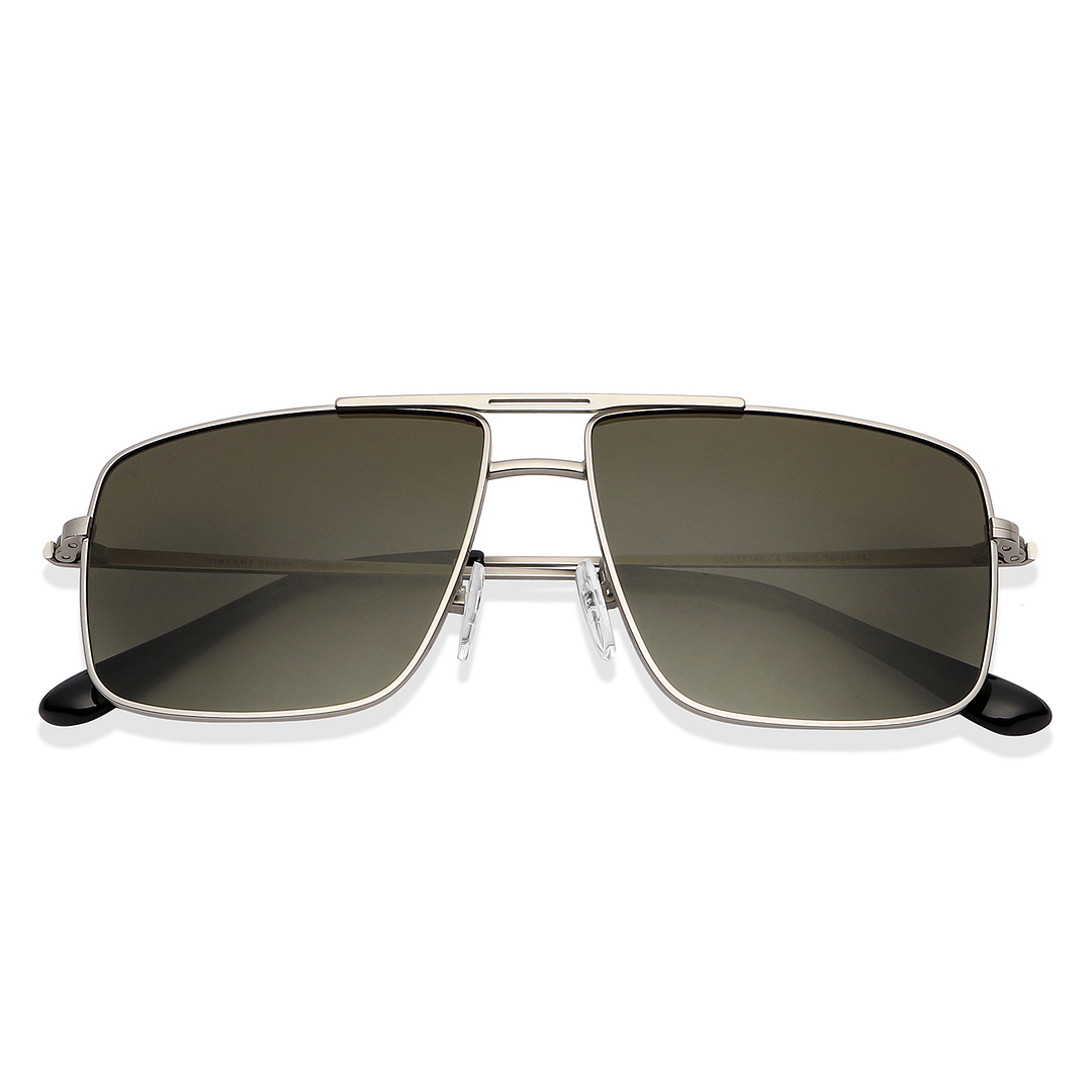 Vincent Chase Online Silver Full Rim Rectangle left side