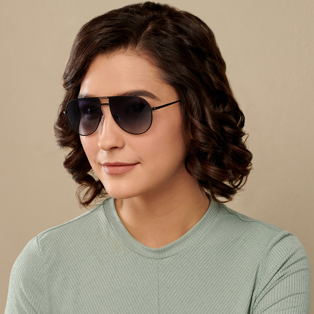 Vincent Chase Online Black Full Rim Aviator right side