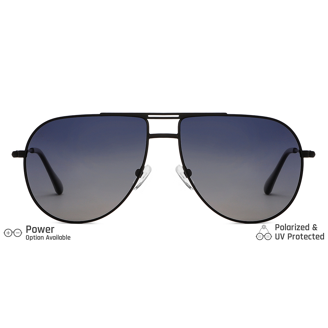 Vincent Chase Online Black Full Rim Aviator left side