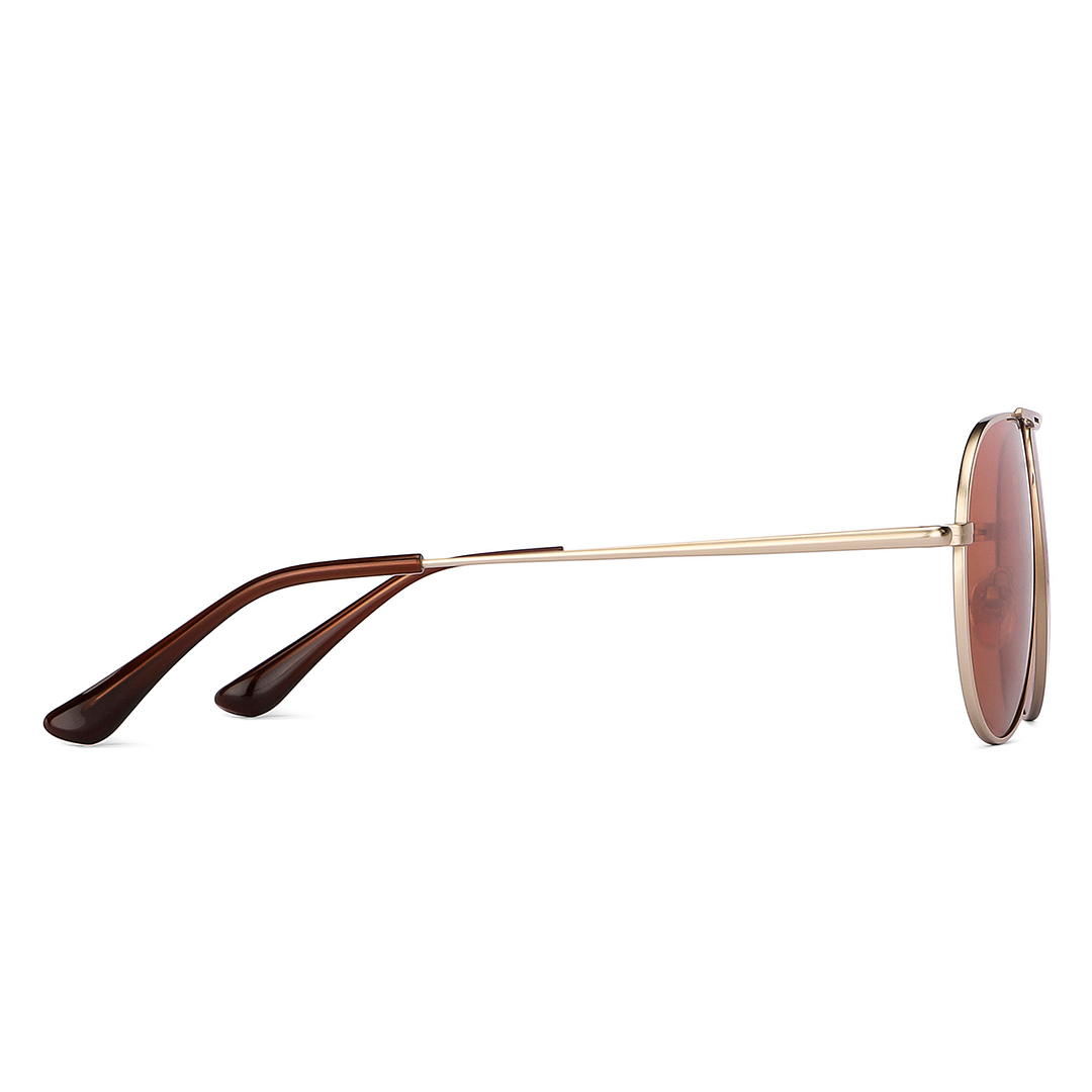 Vincent Chase Online Gold Full Rim Aviator left side