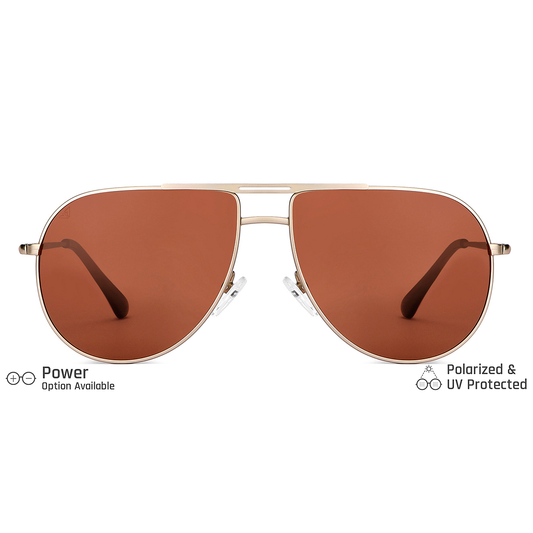 Vincent Chase Online Gold Full Rim Aviator left side