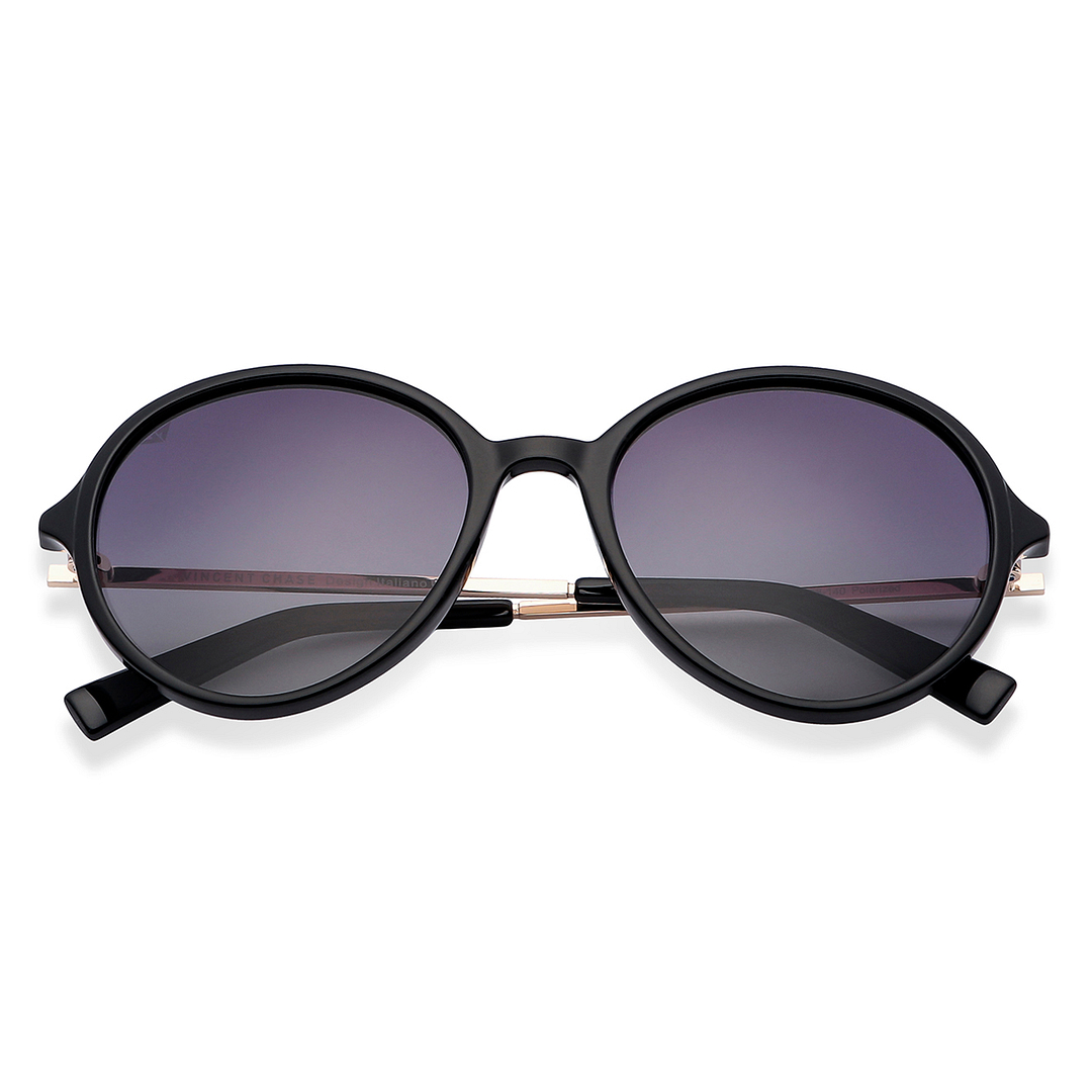 Vincent Chase Online Black Full Rim Round left side