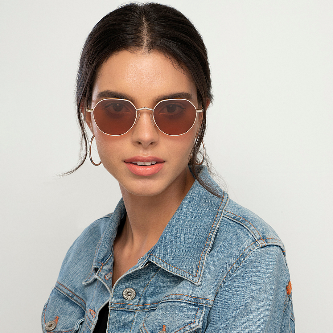Vincent Chase Online Gold Full Rim Round left side
