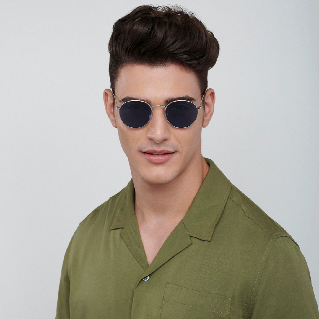 Vincent Chase Online Silver Full Rim Round left side