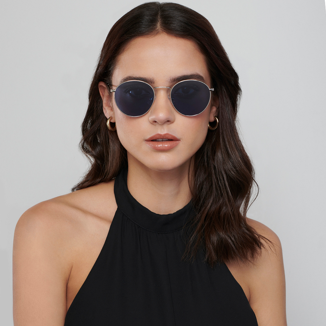 Vincent Chase Online Silver Full Rim Round left side