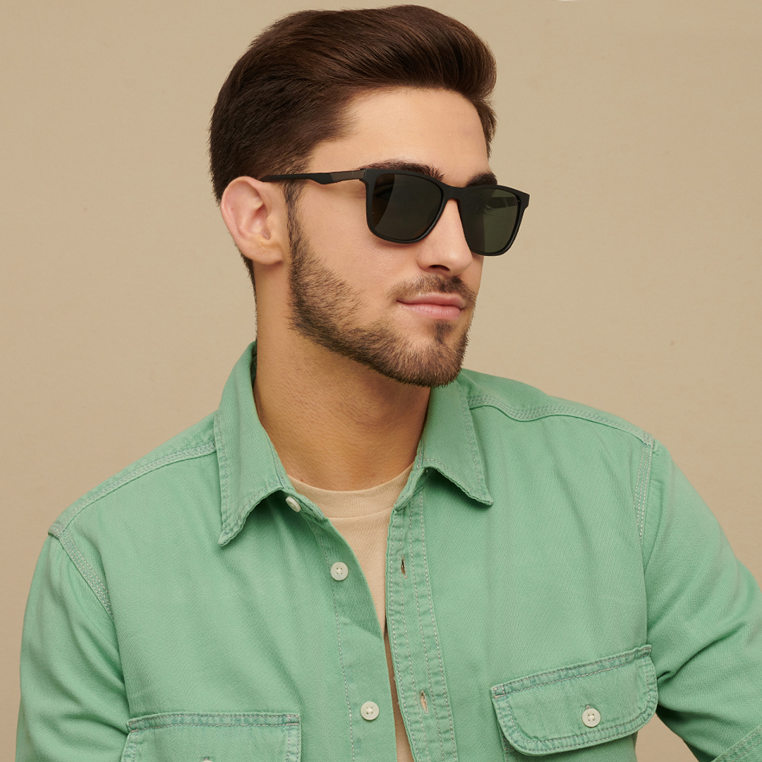 Vincent Chase Polarized Black Full Rim Square right side